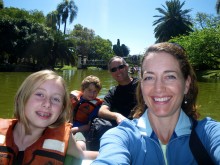 On a pedal boat at Parque 3 de Febrero in Buenos Aires, October 2009.